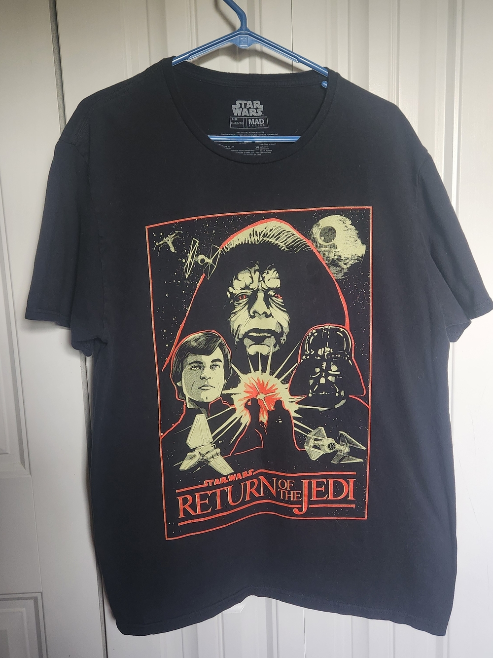 Star Wars Return of the Jedi Graphic Tee -Black Mens XL Vintage 1983